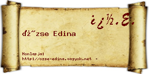 Özse Edina névjegykártya